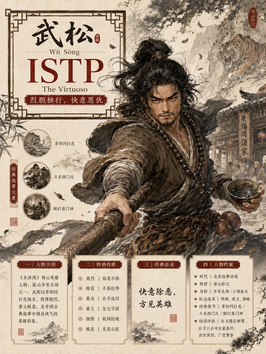 古典人物 MBTI 信息图海报 2