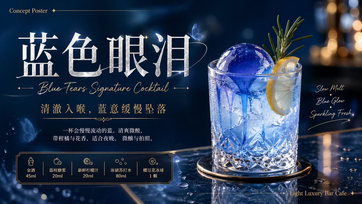 鸡尾酒配方教程与概念海报 2
