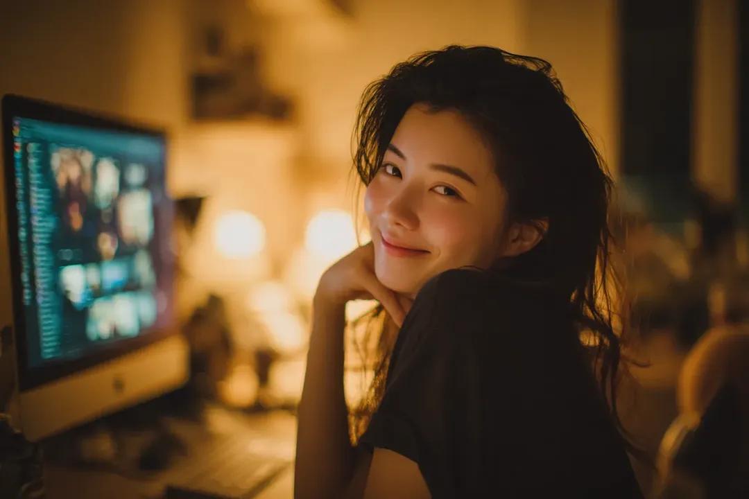Cozy Cinematic Home Workspace Portrait 2