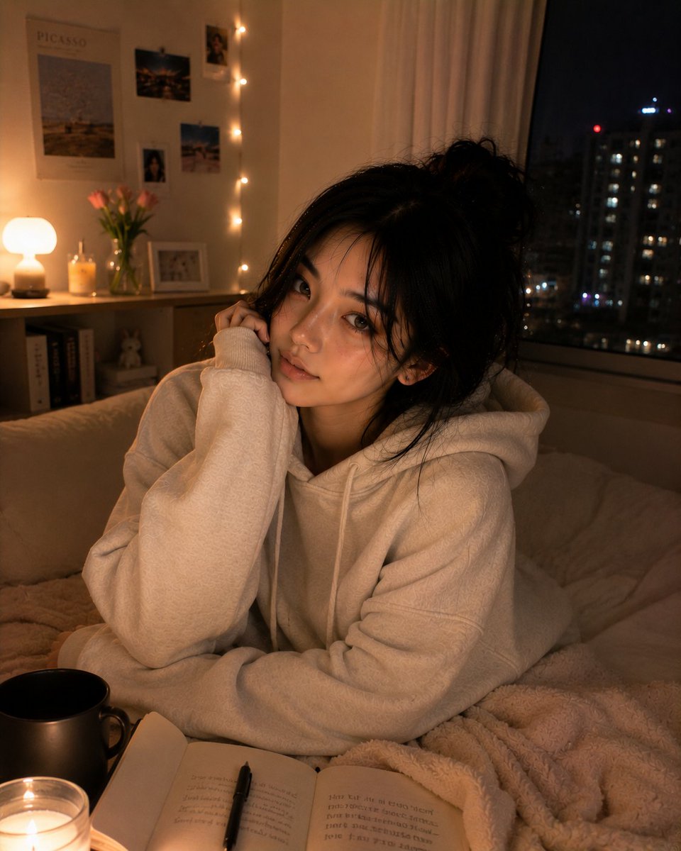 温馨韩式卧室人像 2