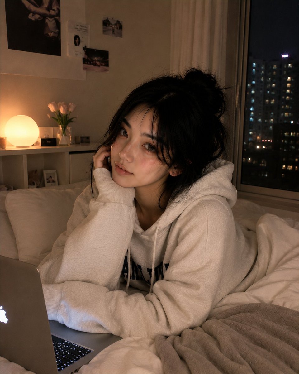 温馨韩式卧室人像 3