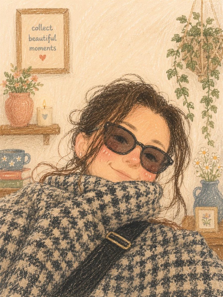 温馨油画棒插画 2