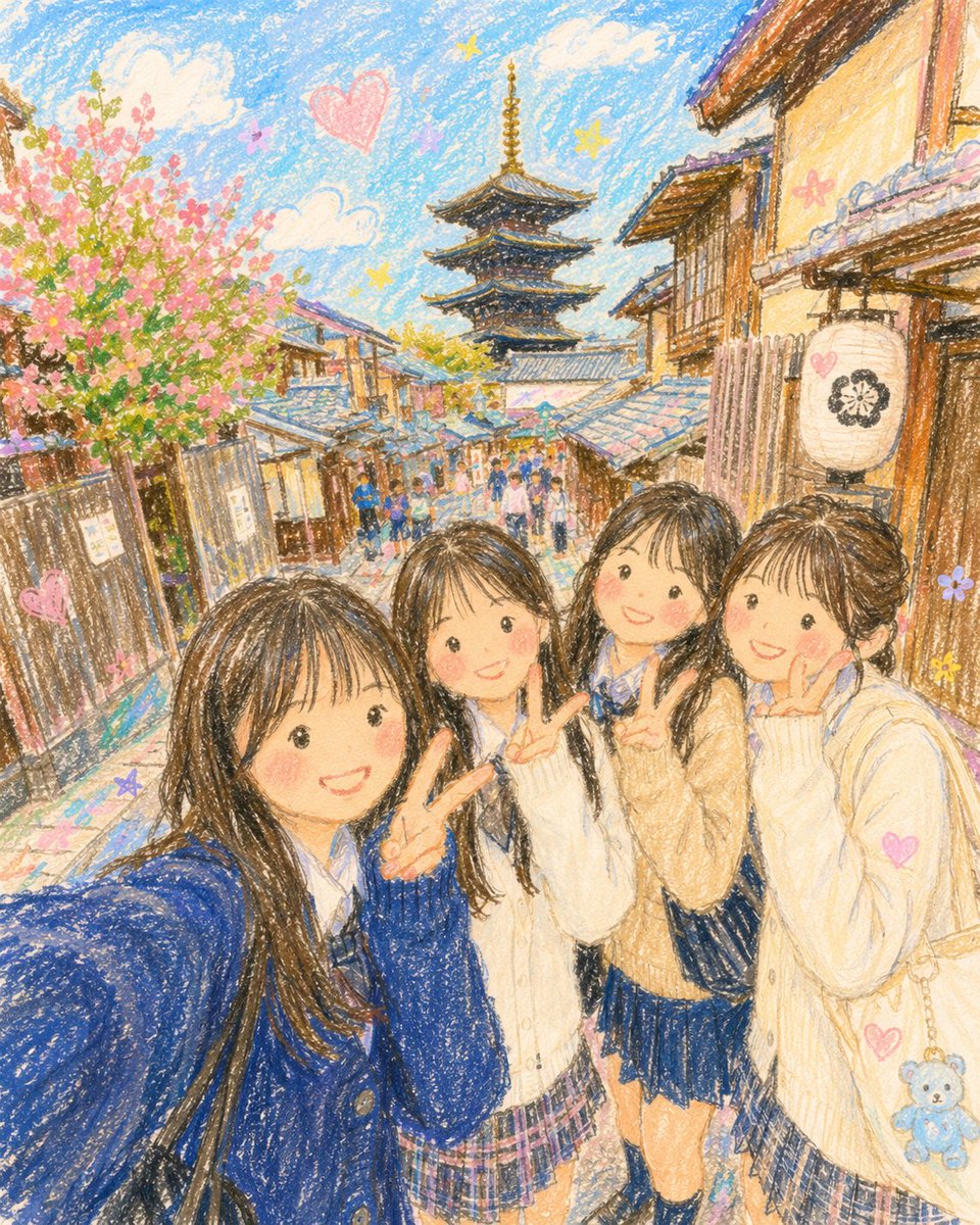 蜡笔画风格绘本插图 2