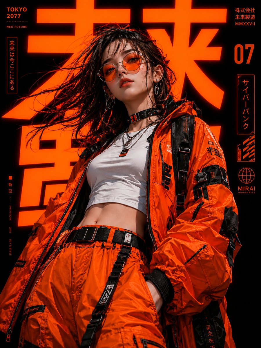 赛博朋克东京时尚肖像 2