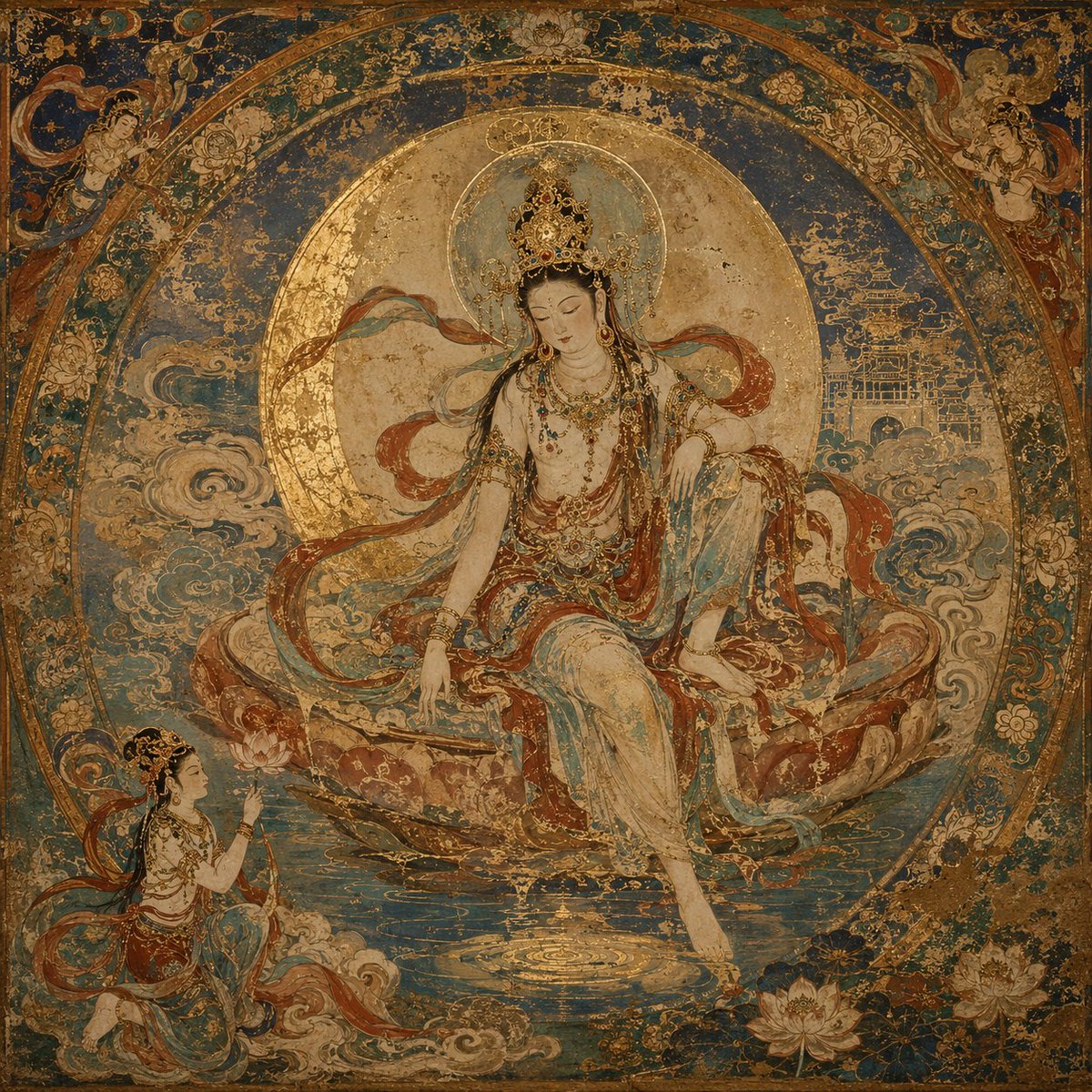 敦煌壁画水月观音 3