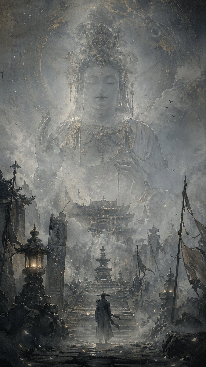 东方水墨奇幻插画 2