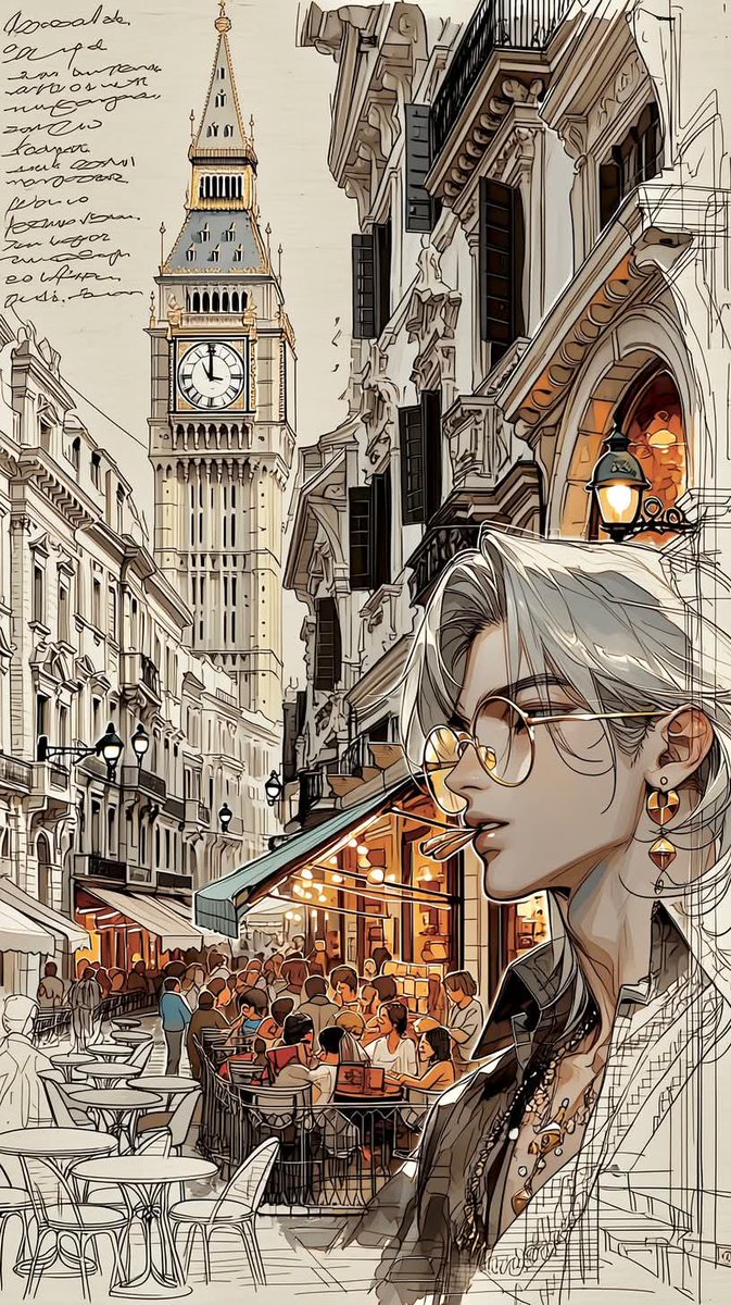 欧洲城市旅行插画 3