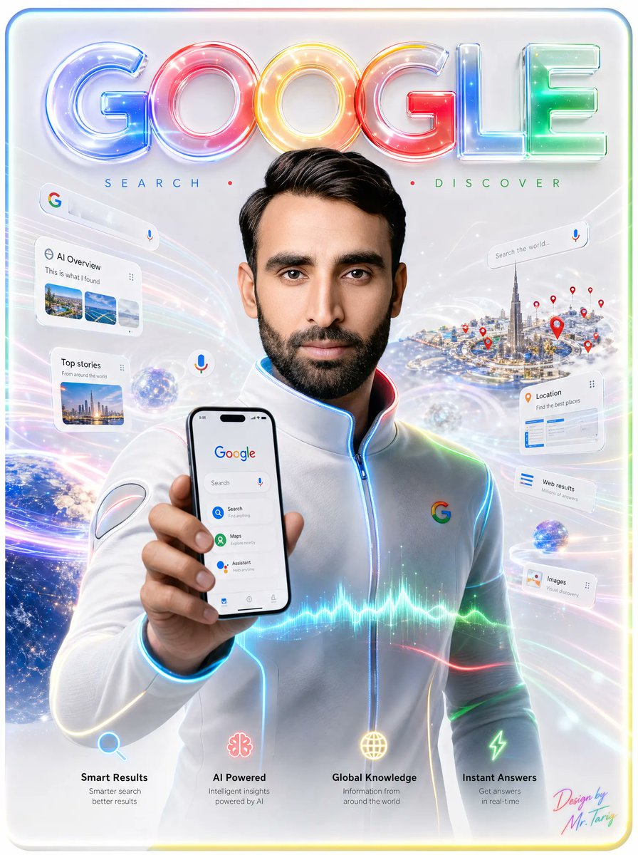 Futuristic Google Search Poster