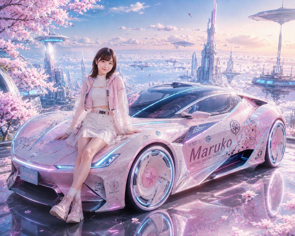 未来感樱花痛车超级跑车 2