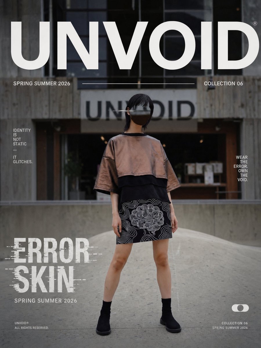 UNVOID Glitch 街头服饰海报