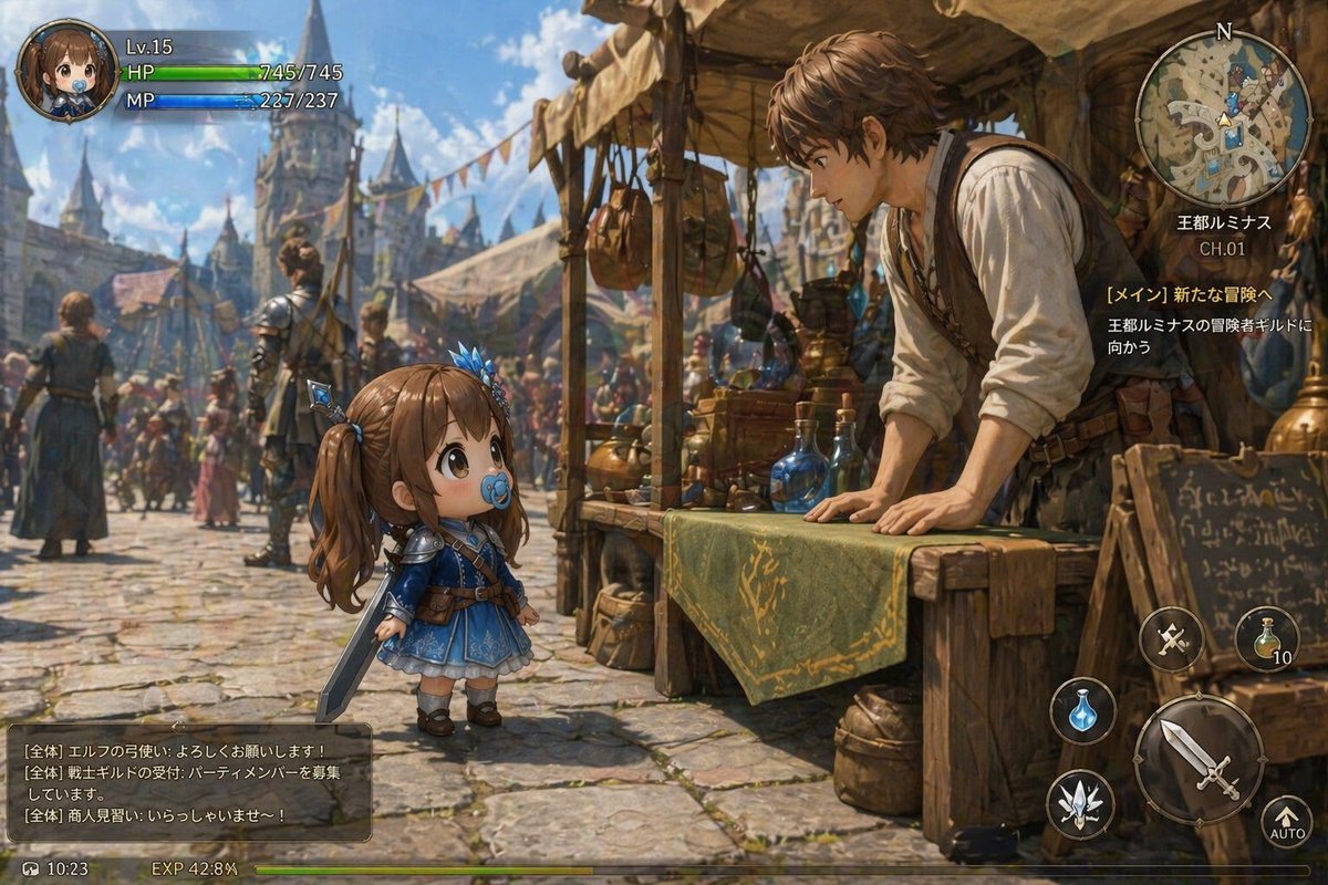 等距视角奇幻 RPG 市场 Bug 场景 2