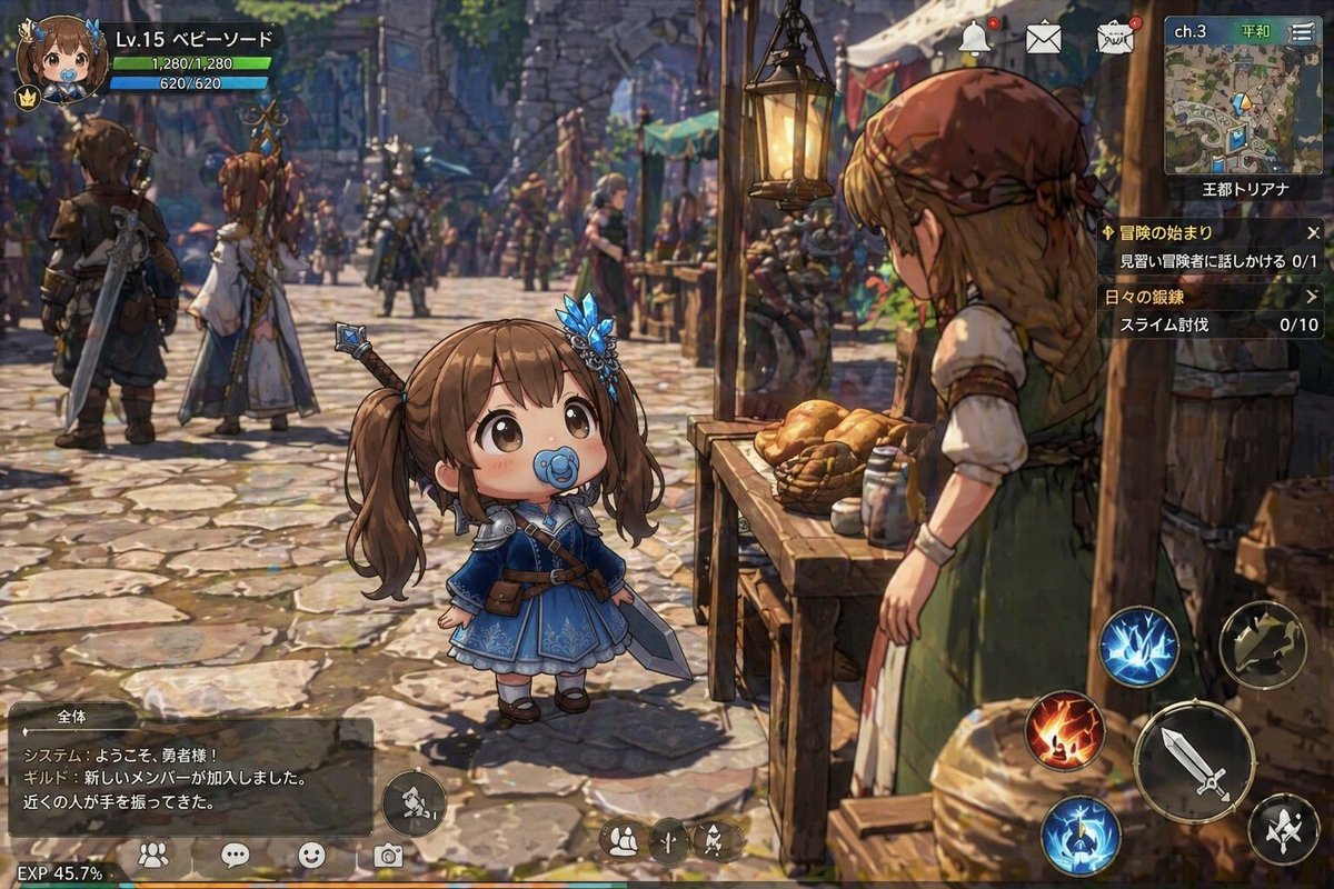 等距视角奇幻 RPG 市场 Bug 场景 3