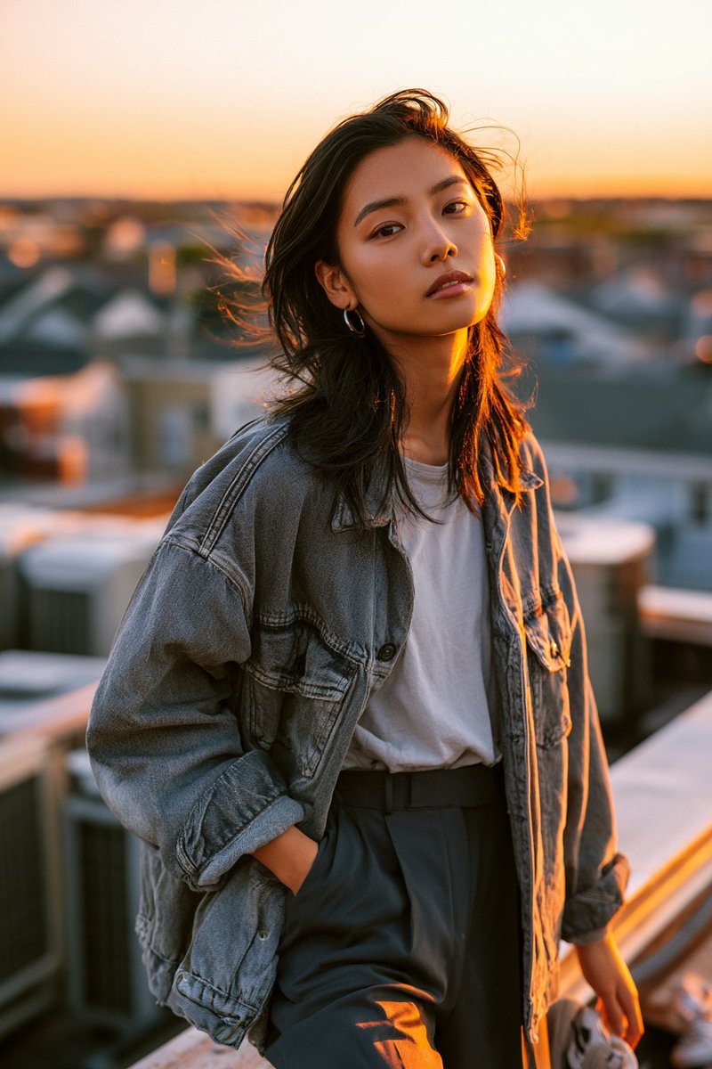 黄金时刻天台人像 2