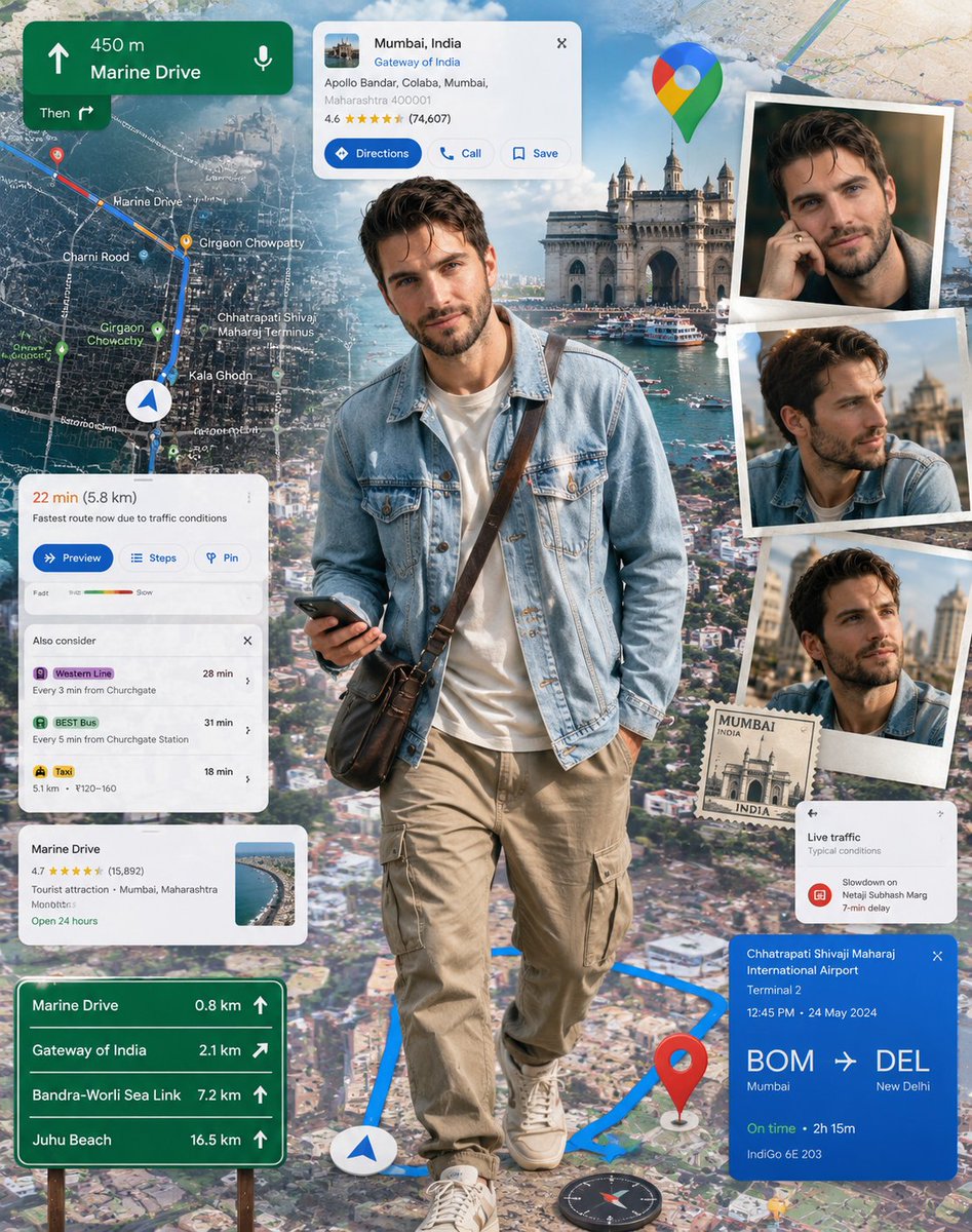 受 Google Maps 启发的数字拼贴海报 2