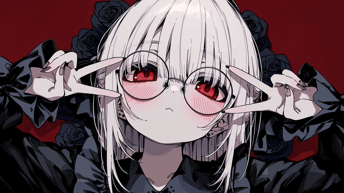 哥特风动漫少女与黑玫瑰 2
