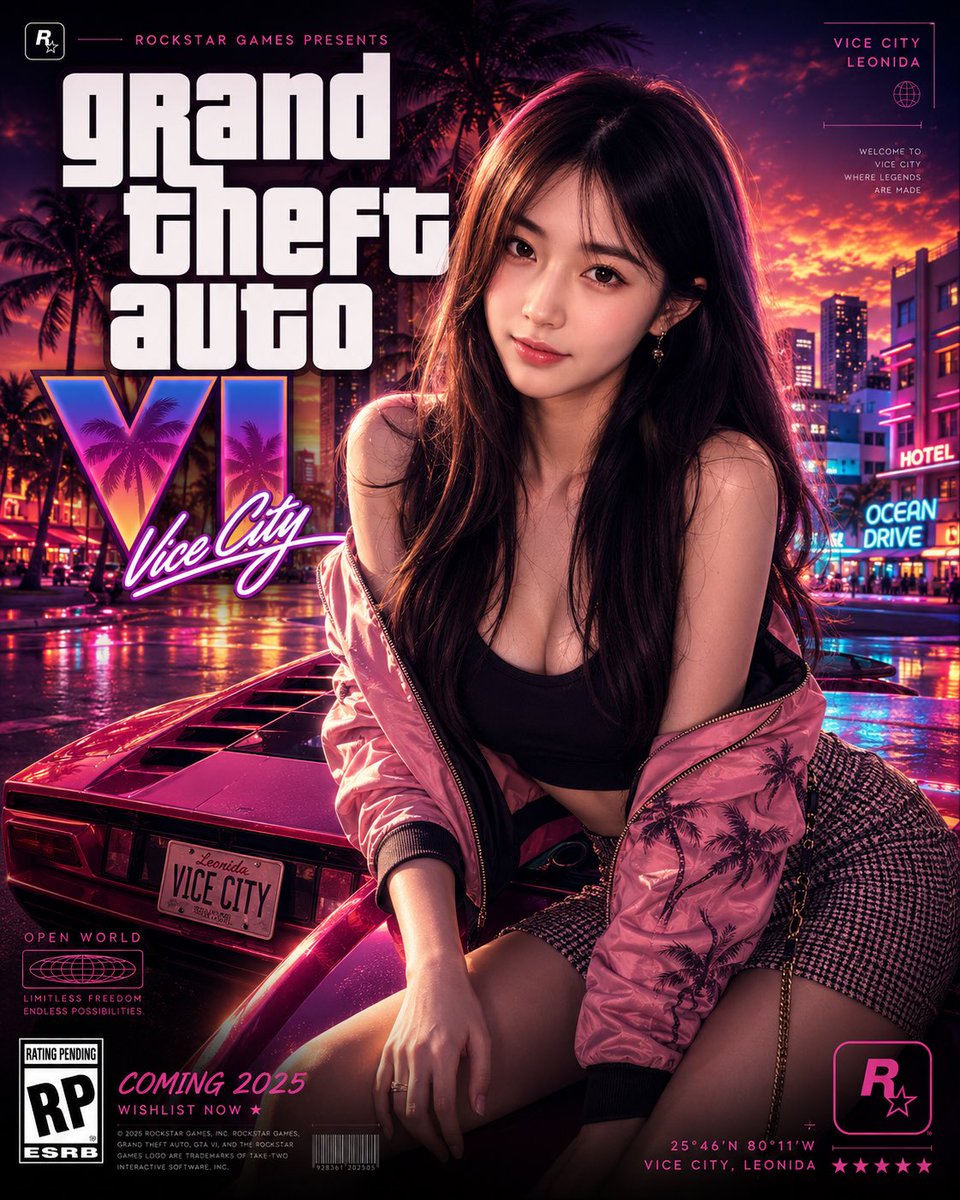 GTA VI 风格 8K 电影感海报 3