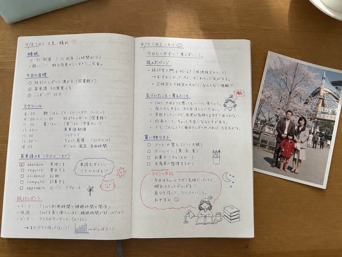 手写日语学习笔记与照片 2