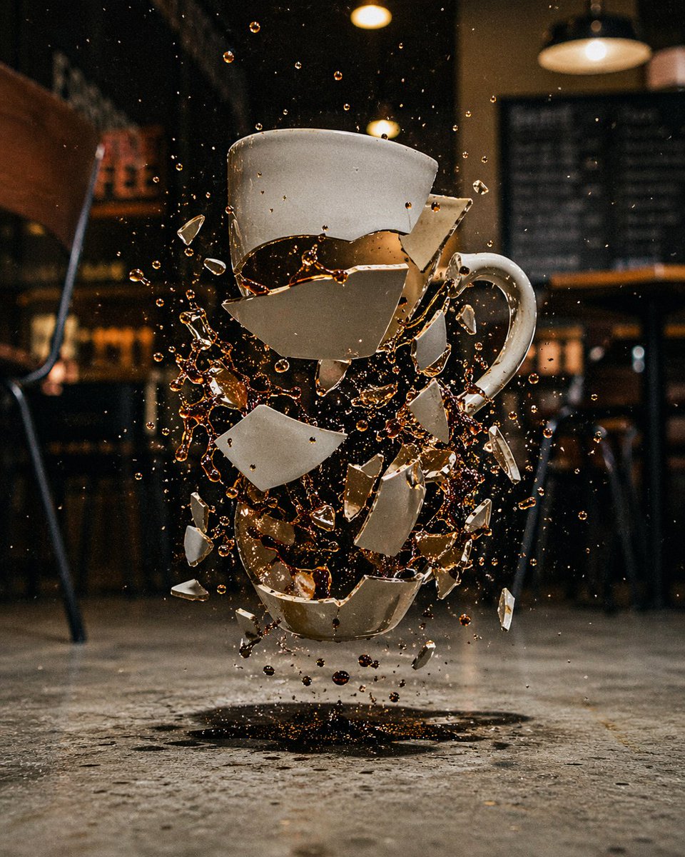 高速破碎咖啡杯 2