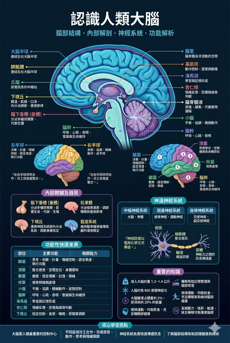 繁体中文人类大脑信息图 2