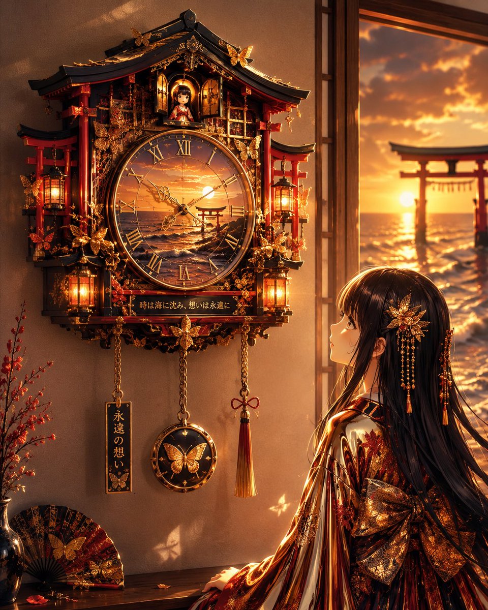 插画转挂钟设计提示词 3