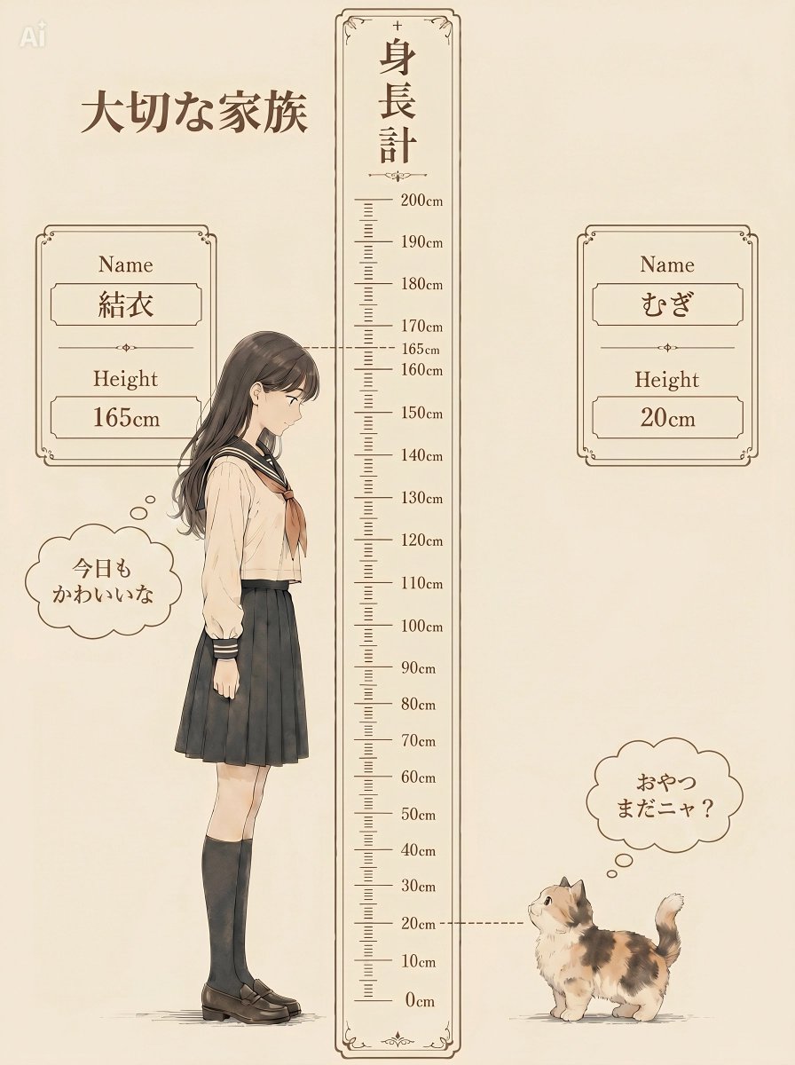 怀旧风身高测量家庭海报