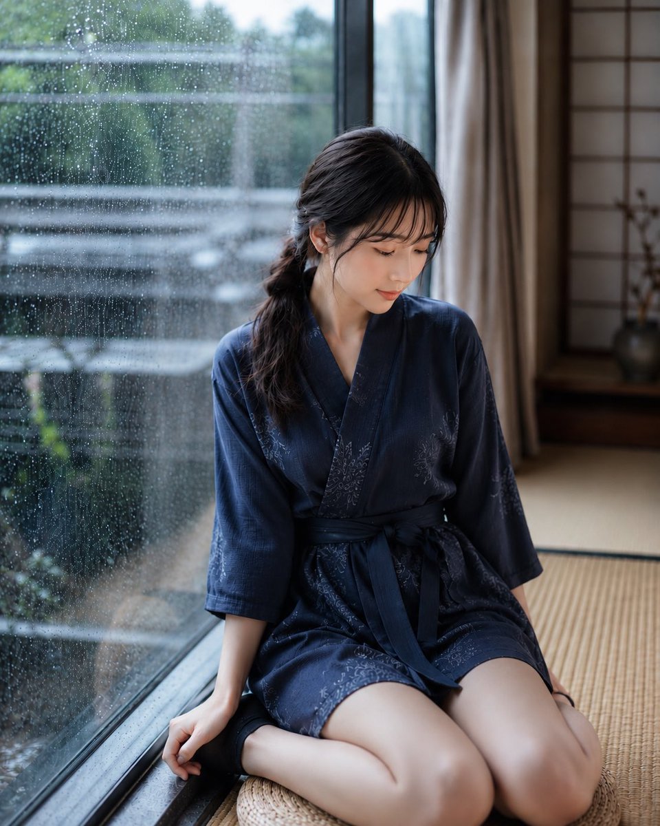 雨天日式旅馆人像
