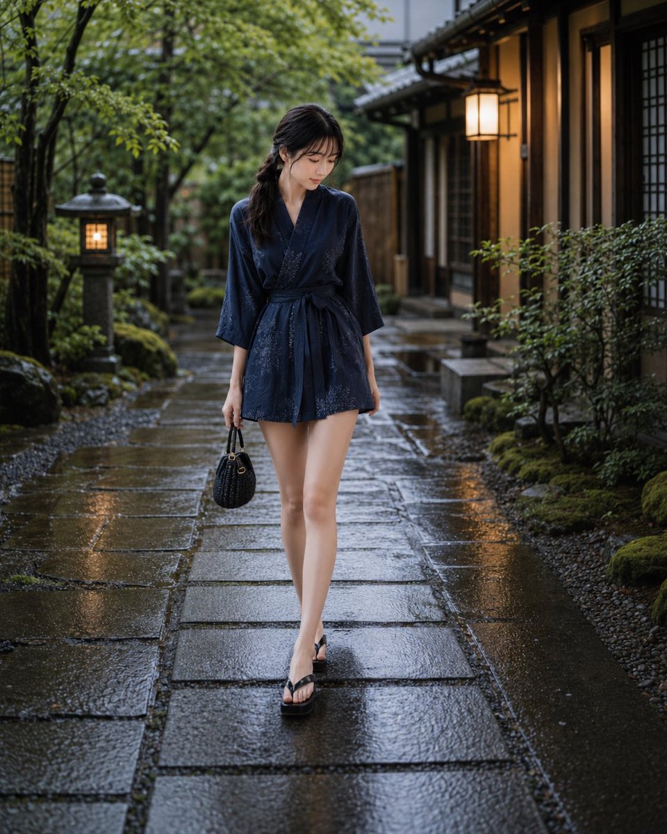 雨天日式旅馆人像 2