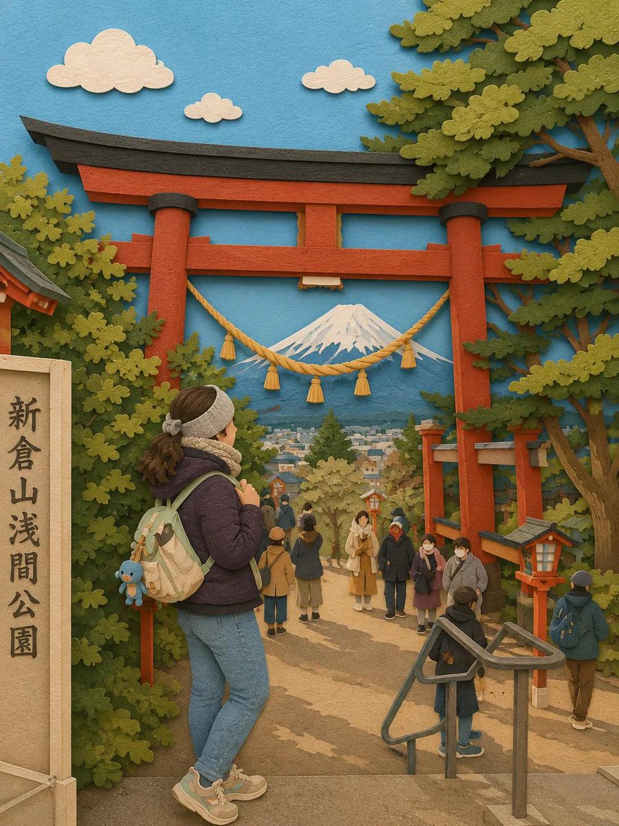 日式剪纸立体透视场景 4
