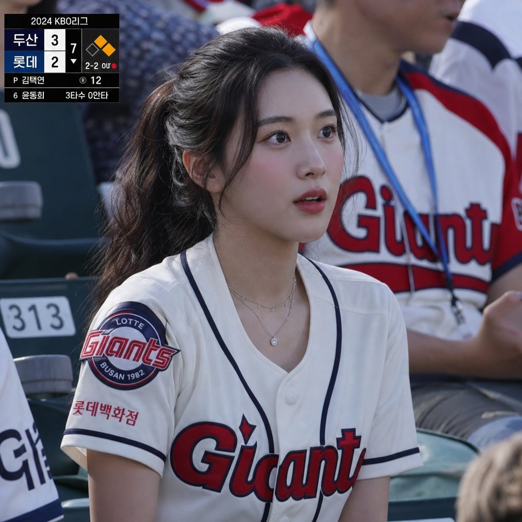 KBO 乐天巨人队转播风格球迷照片