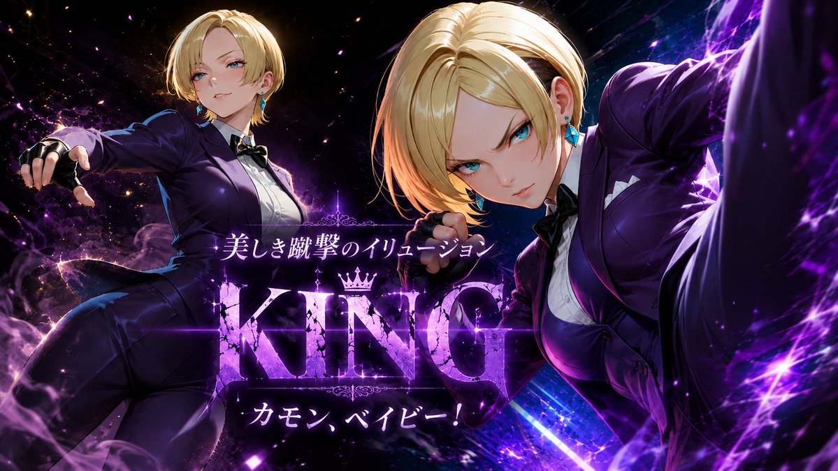 紫色动漫格斗之王海报