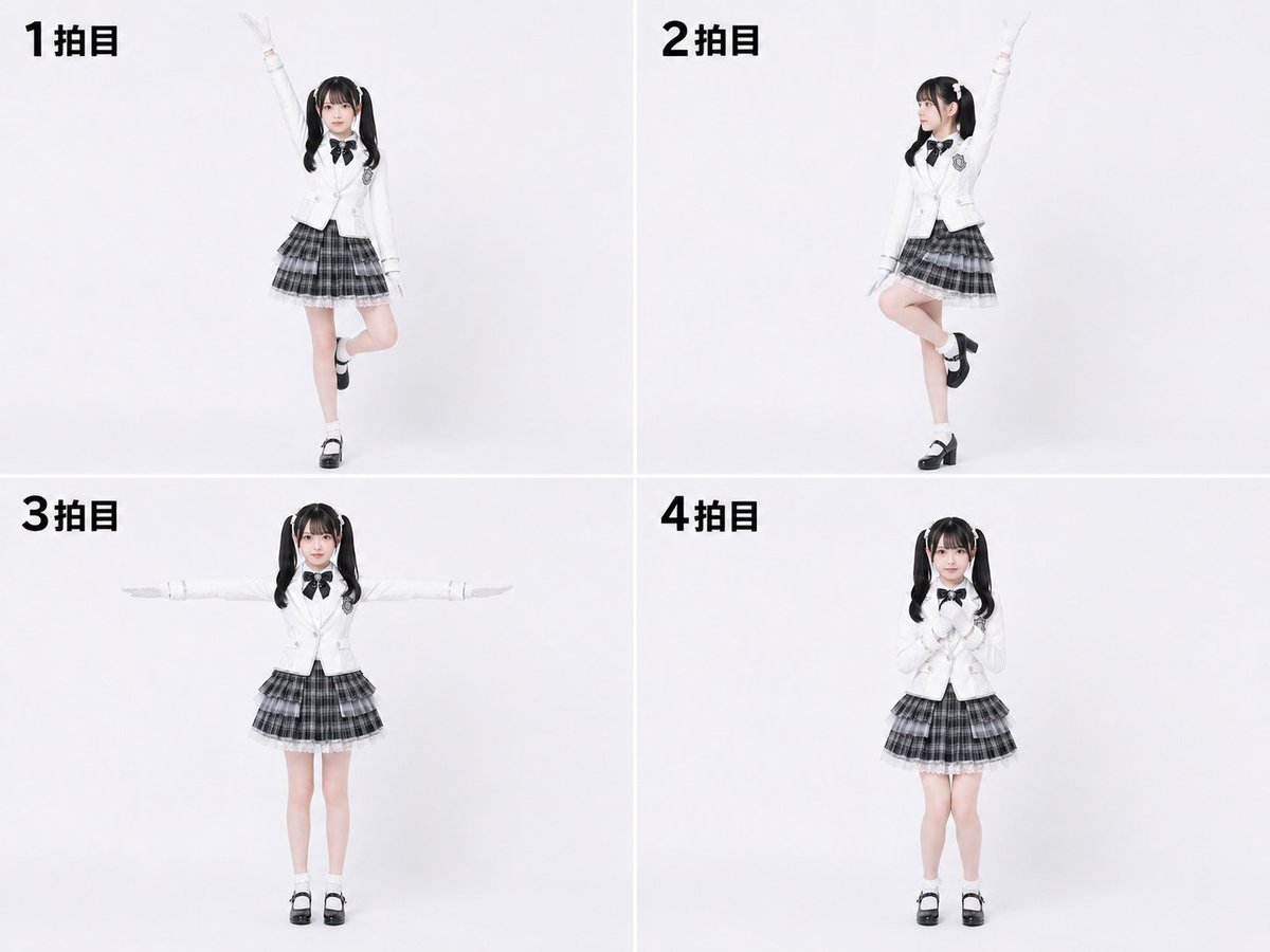 拉班舞谱转 4 拍动作展示图