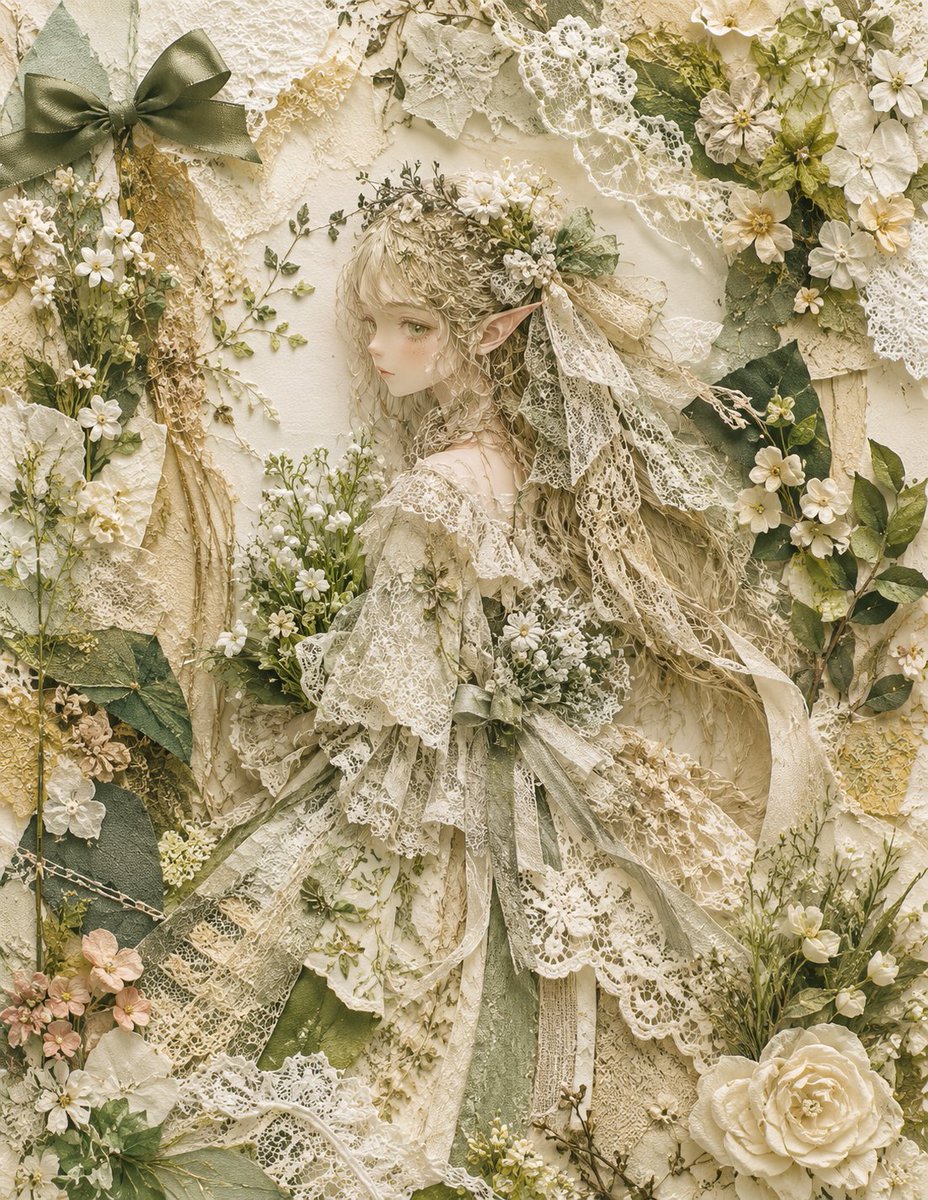 纺织拼贴精灵少女