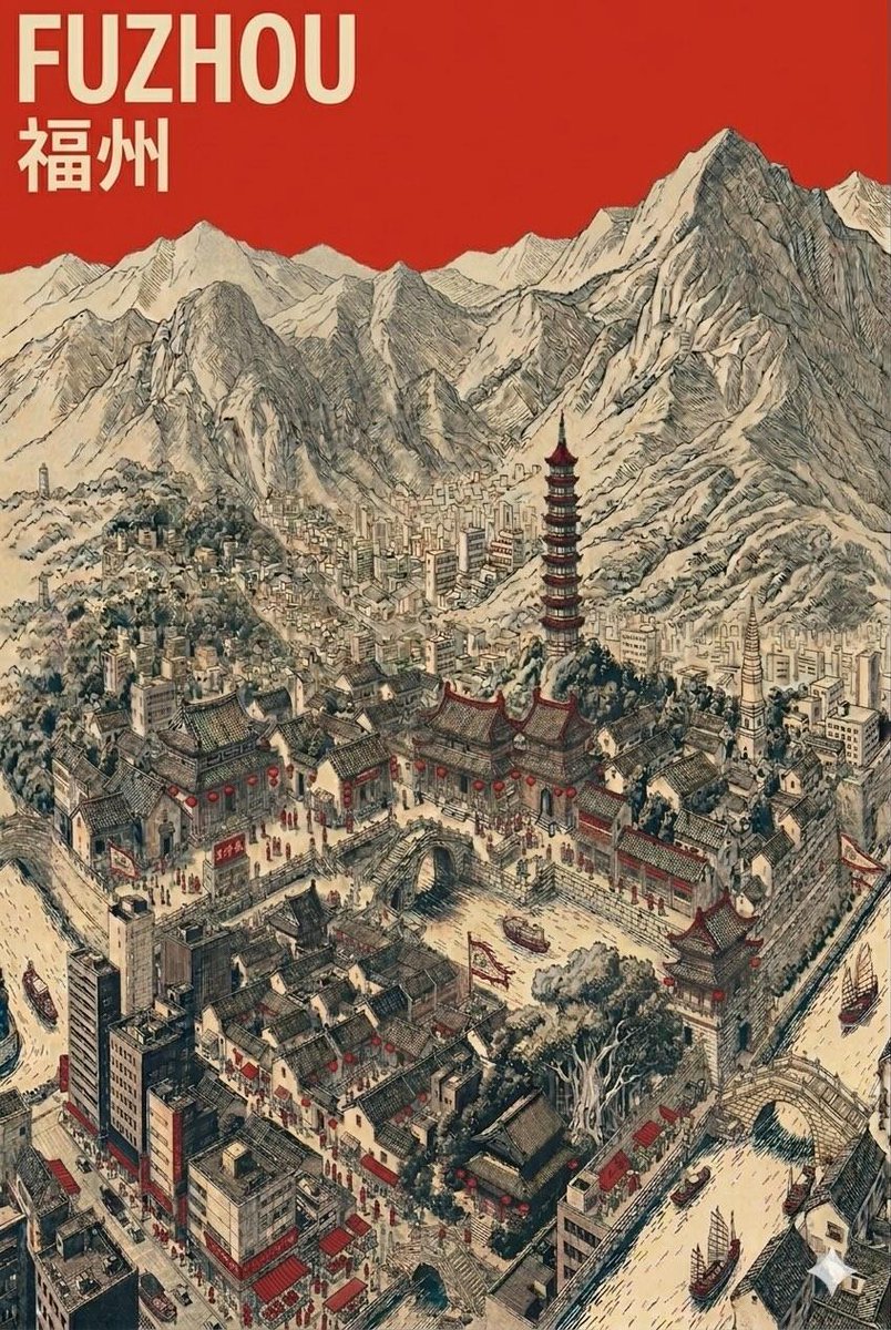 中世纪现代风格旅行海报 4