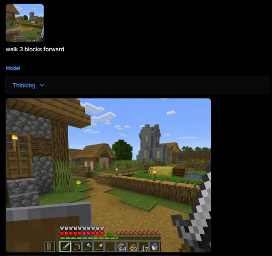 AI 生成器界面中的 Minecraft 游戏画面 2