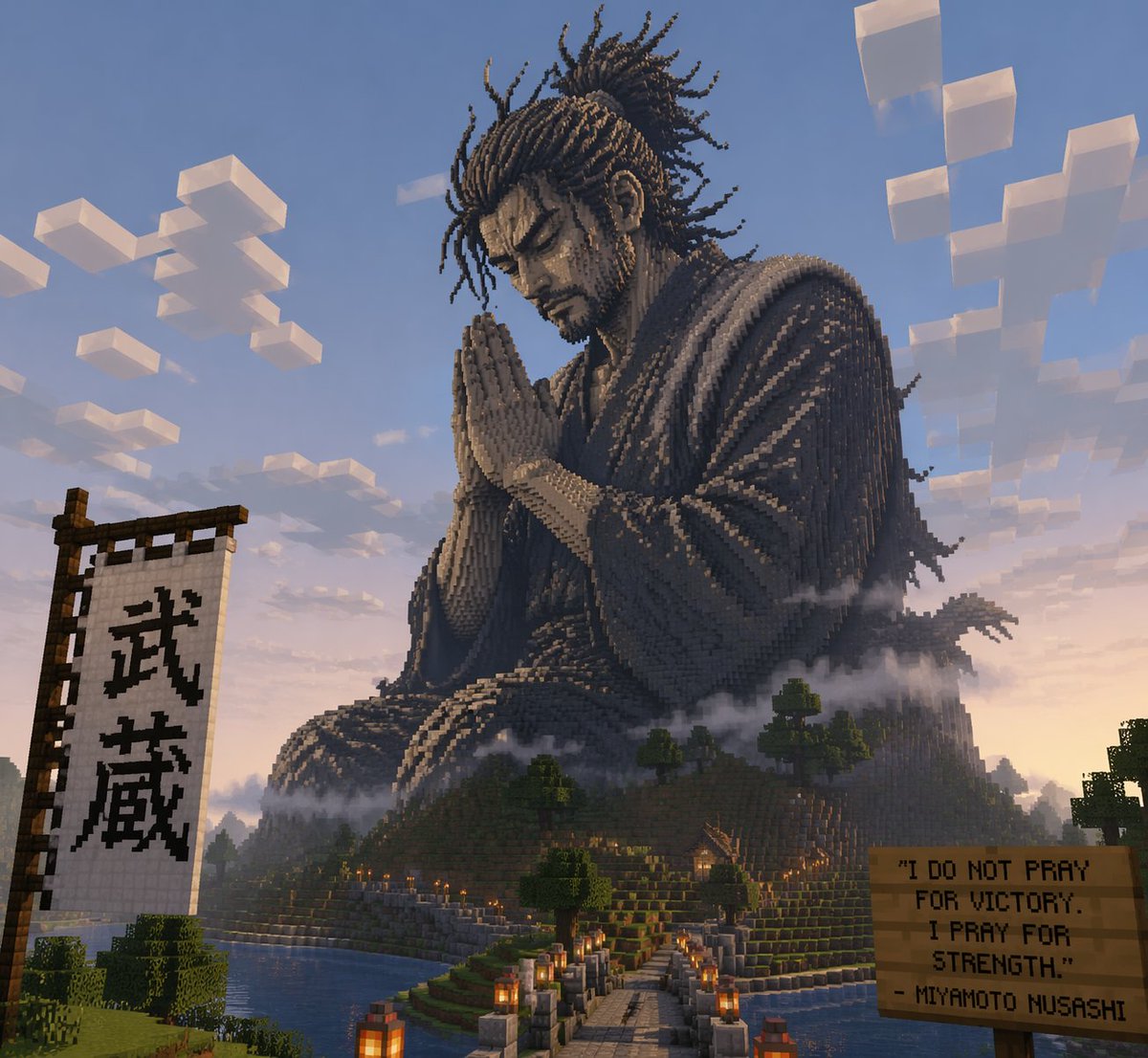 Minecraft 版宫本武藏雕像