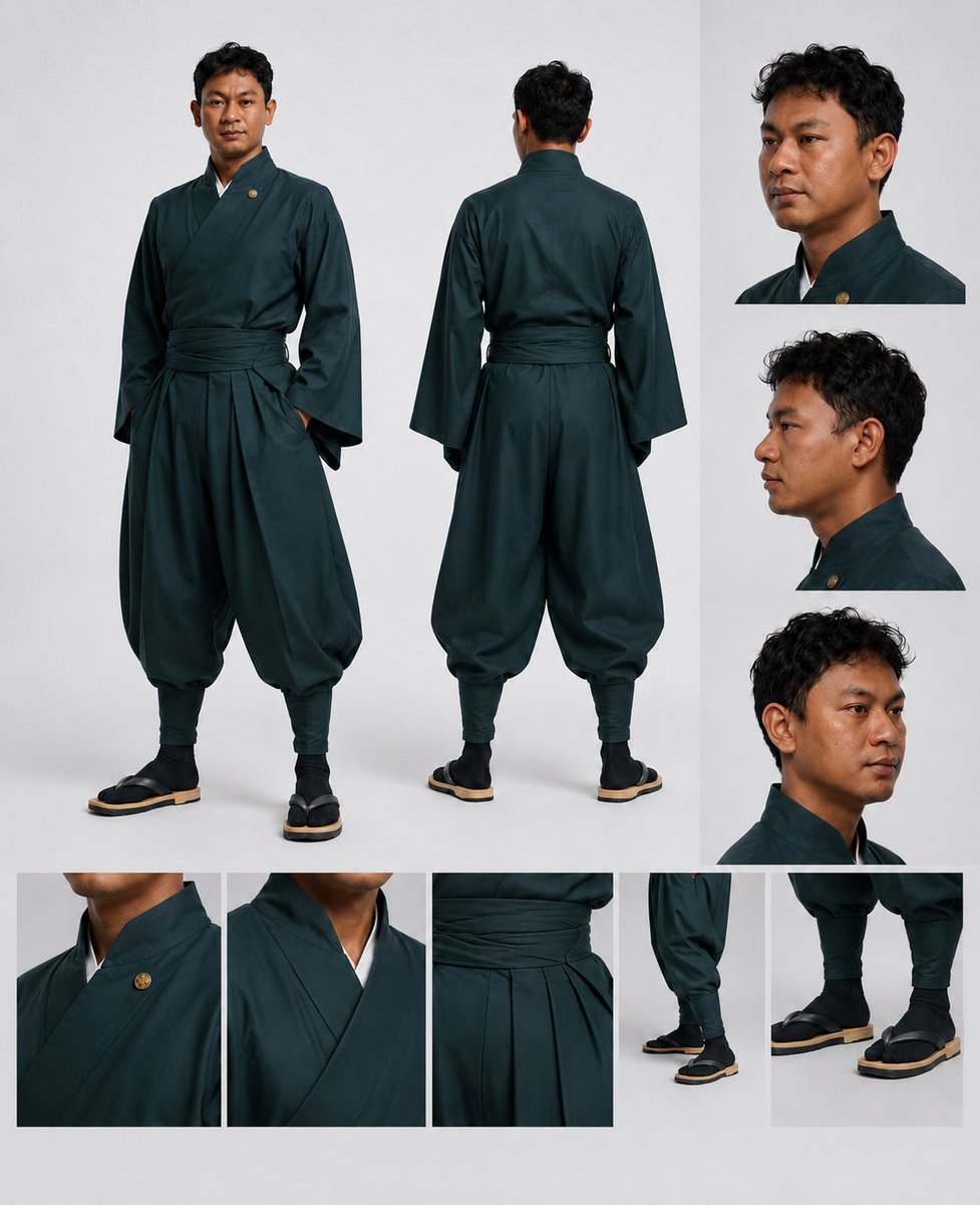 现代武士服装参考图