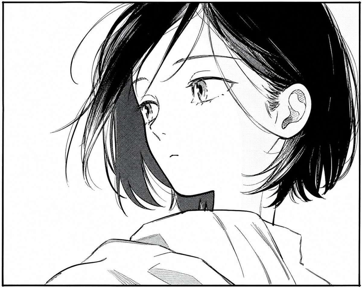 Monochrome Manga Woman Portrait 2