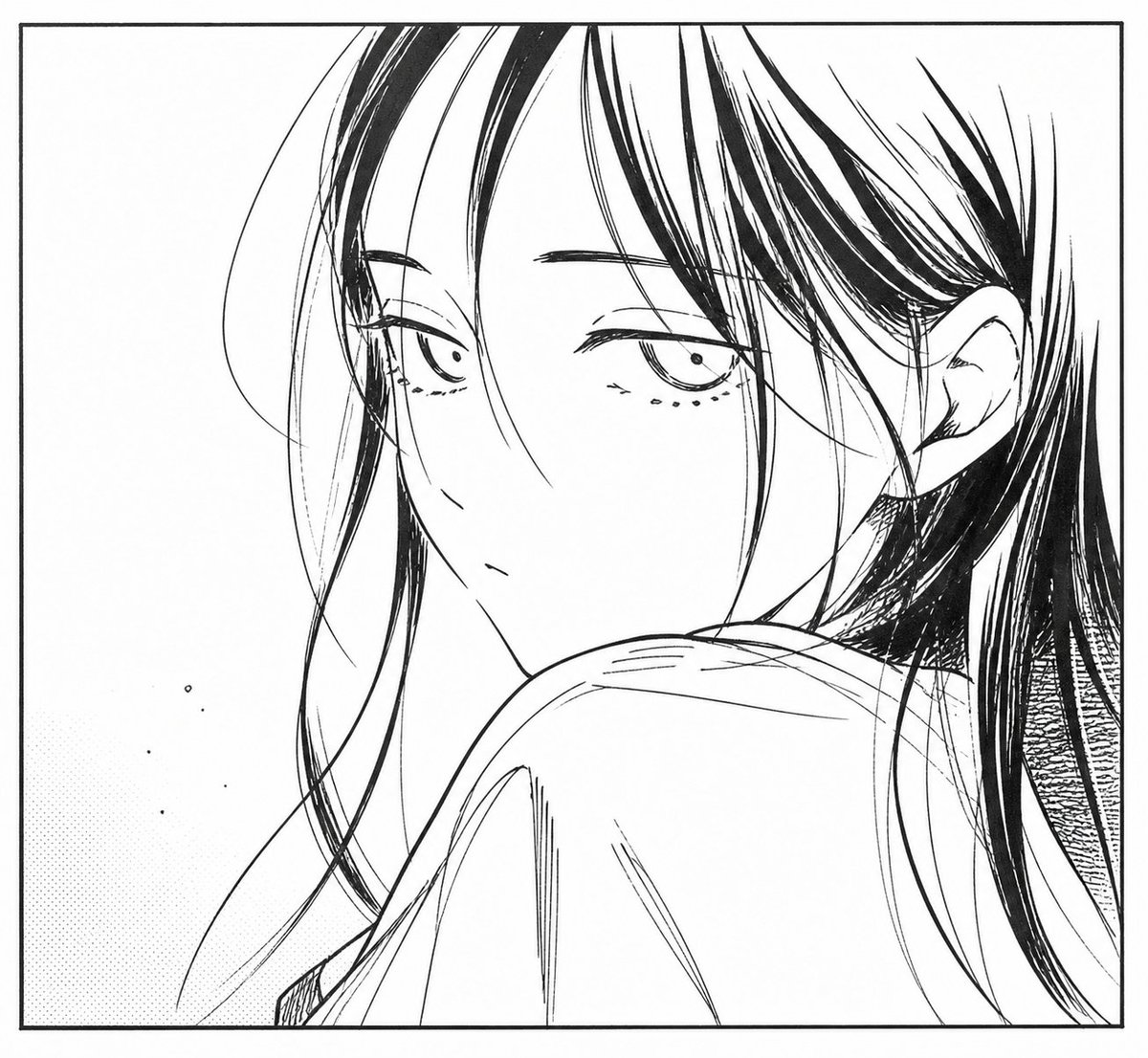 Monochrome Manga Woman Portrait 4
