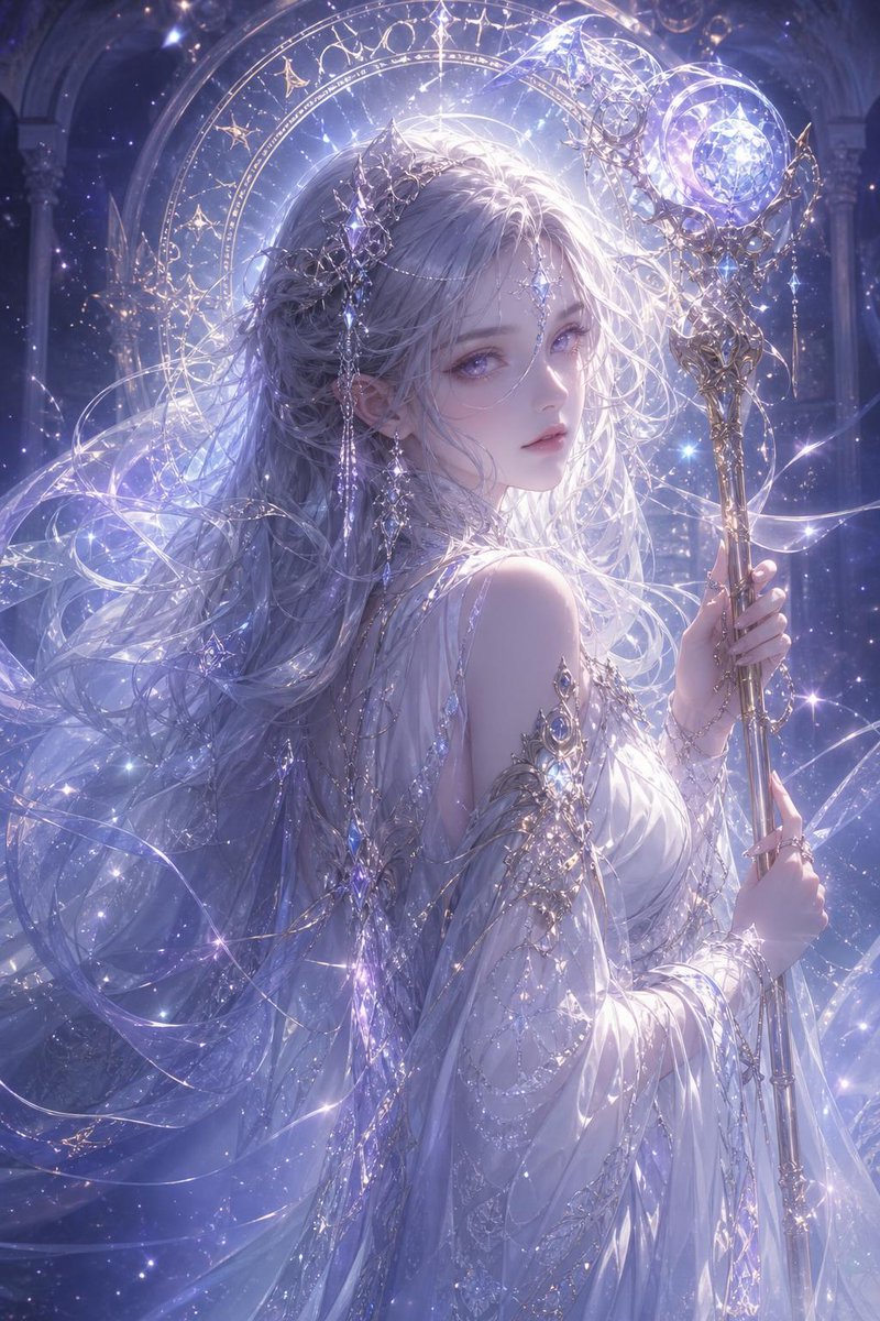 神秘银发奇幻女性