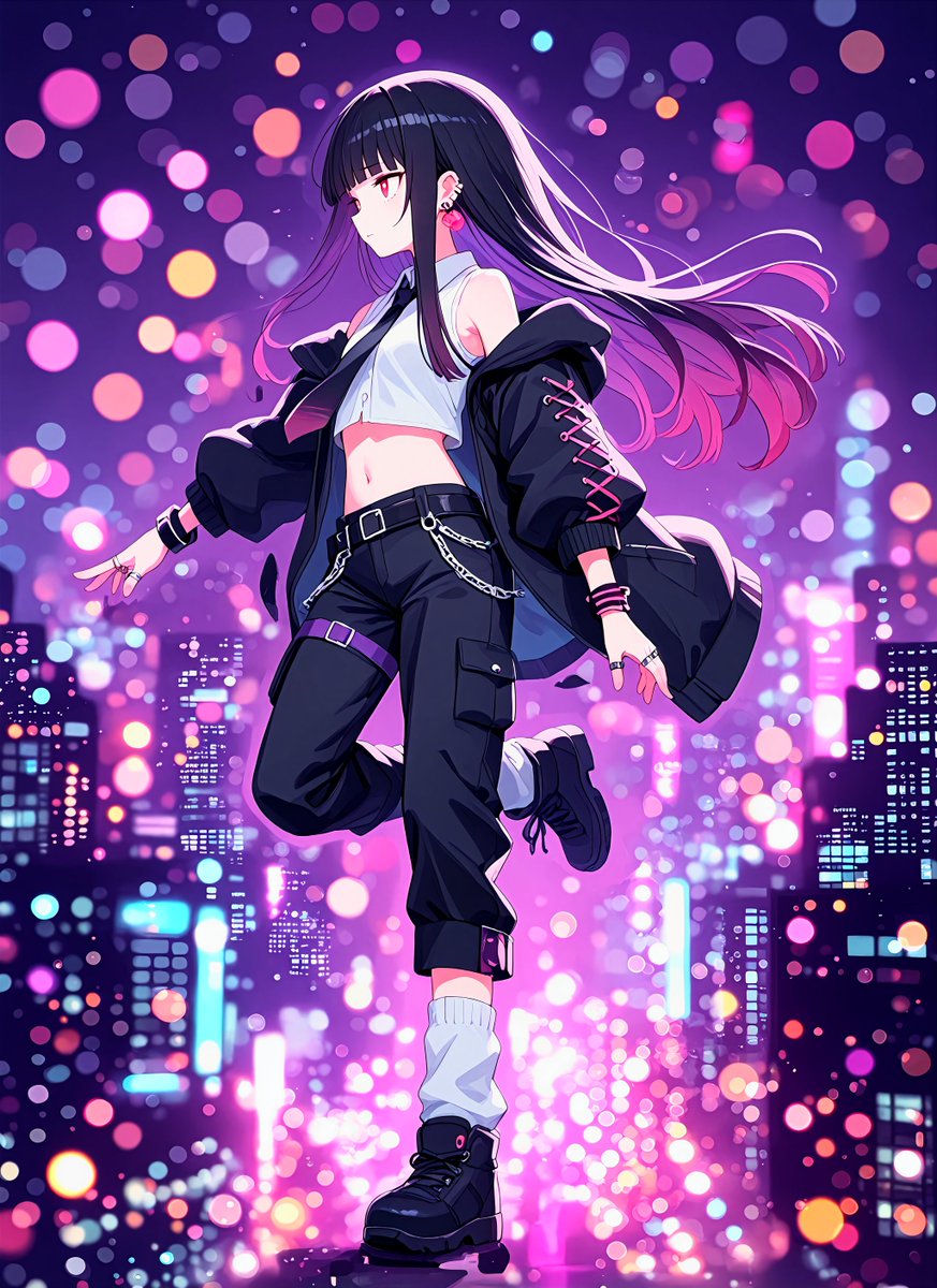 霓虹午夜动漫街头风少女 2