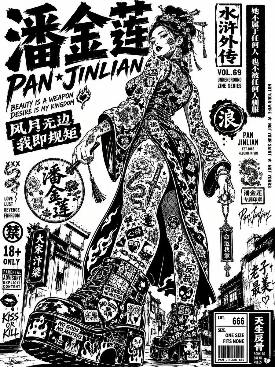 黑色电影风格街头海报插画