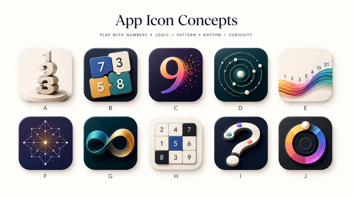 数字益智类 App 图标设计方案