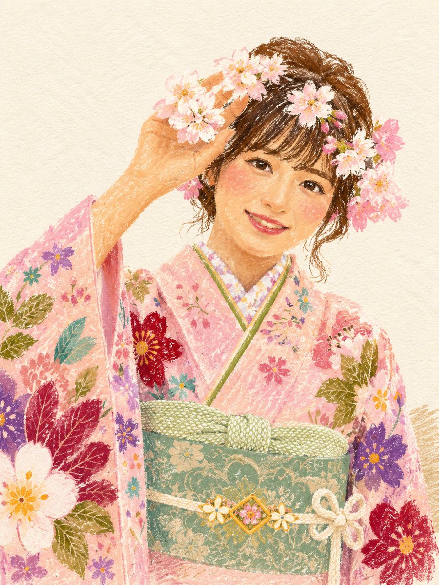 油画棒时尚插画风格 2