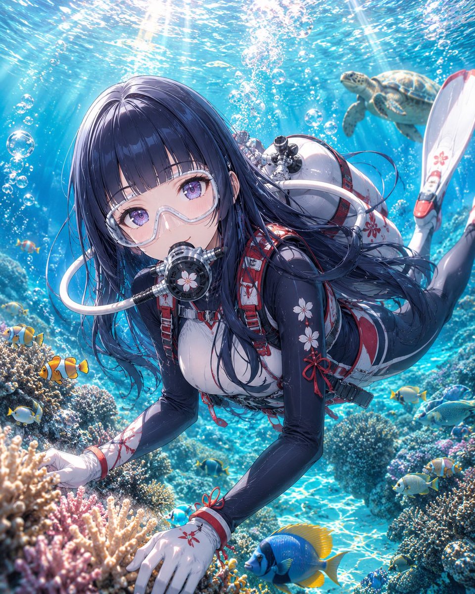 潜水角色插画 2