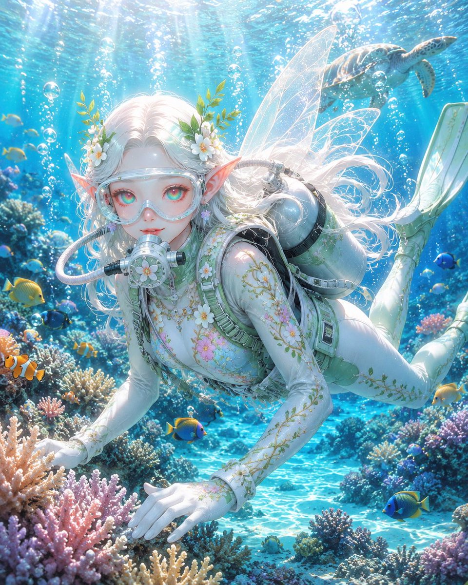 潜水角色插画 3