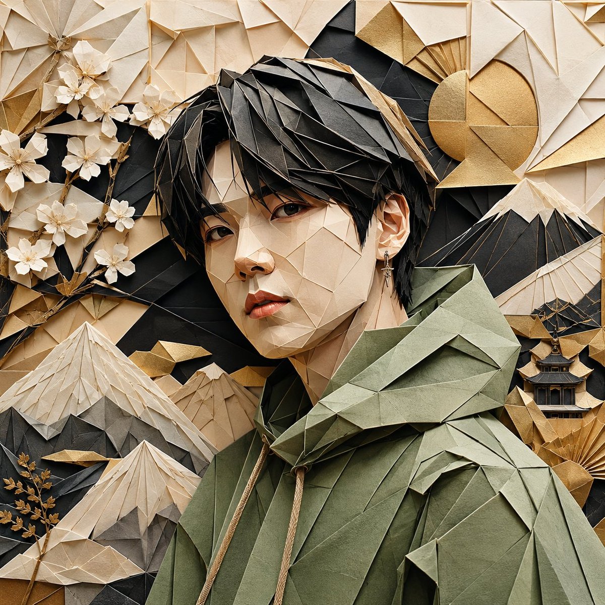 折纸风格 K-Pop 偶像肖像 2