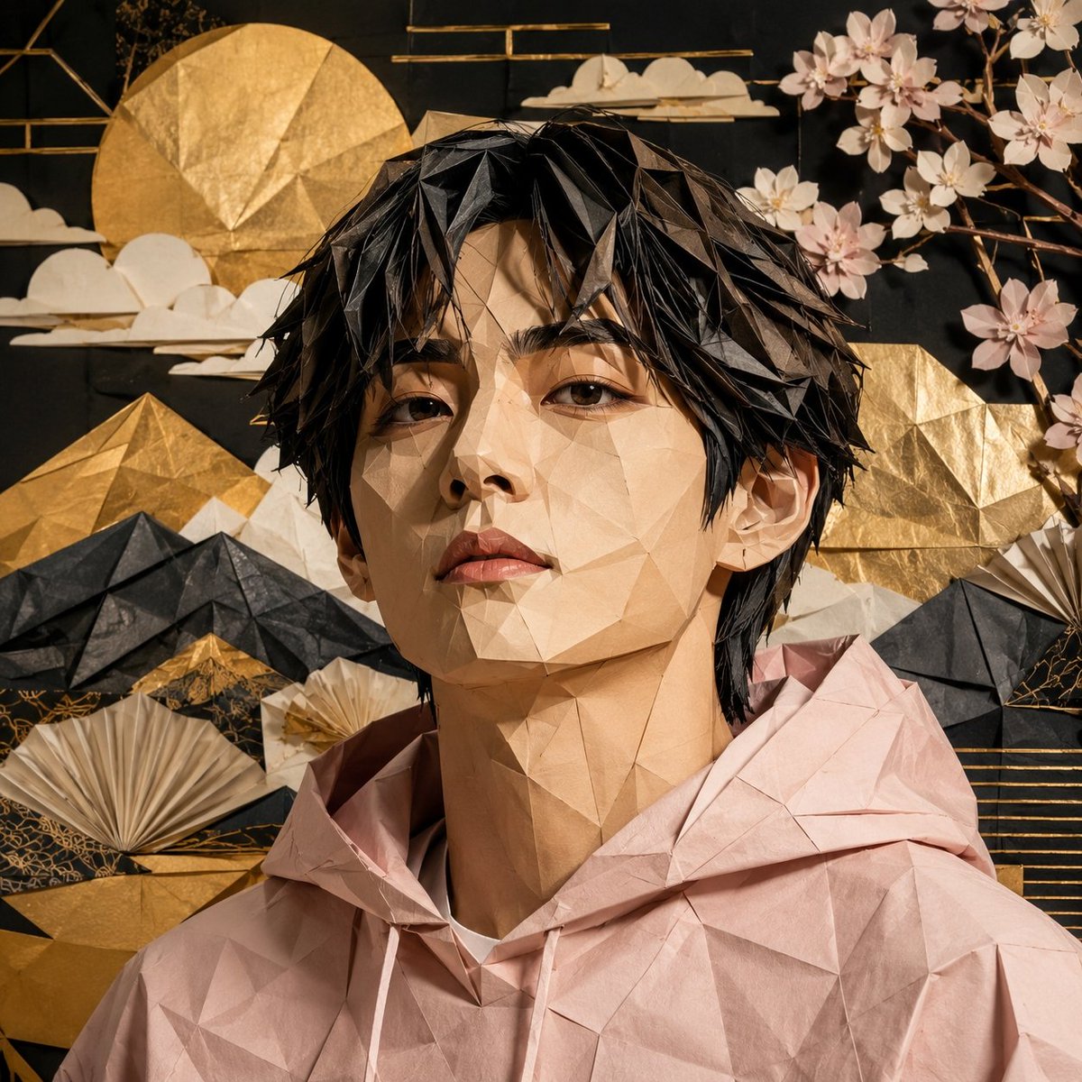 折纸风格 K-Pop 偶像肖像 4