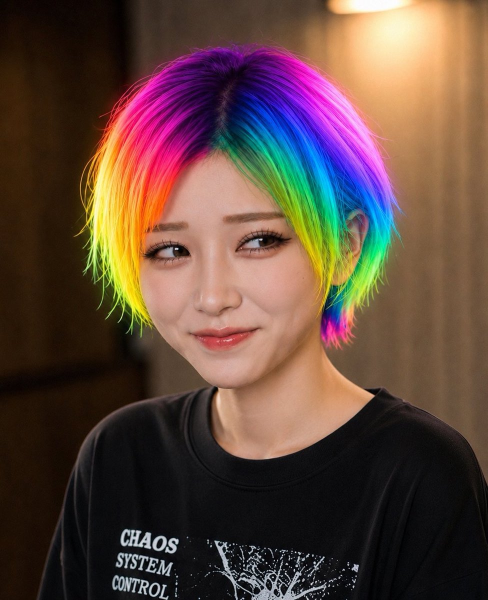 彩虹发色遮挡肖像 2