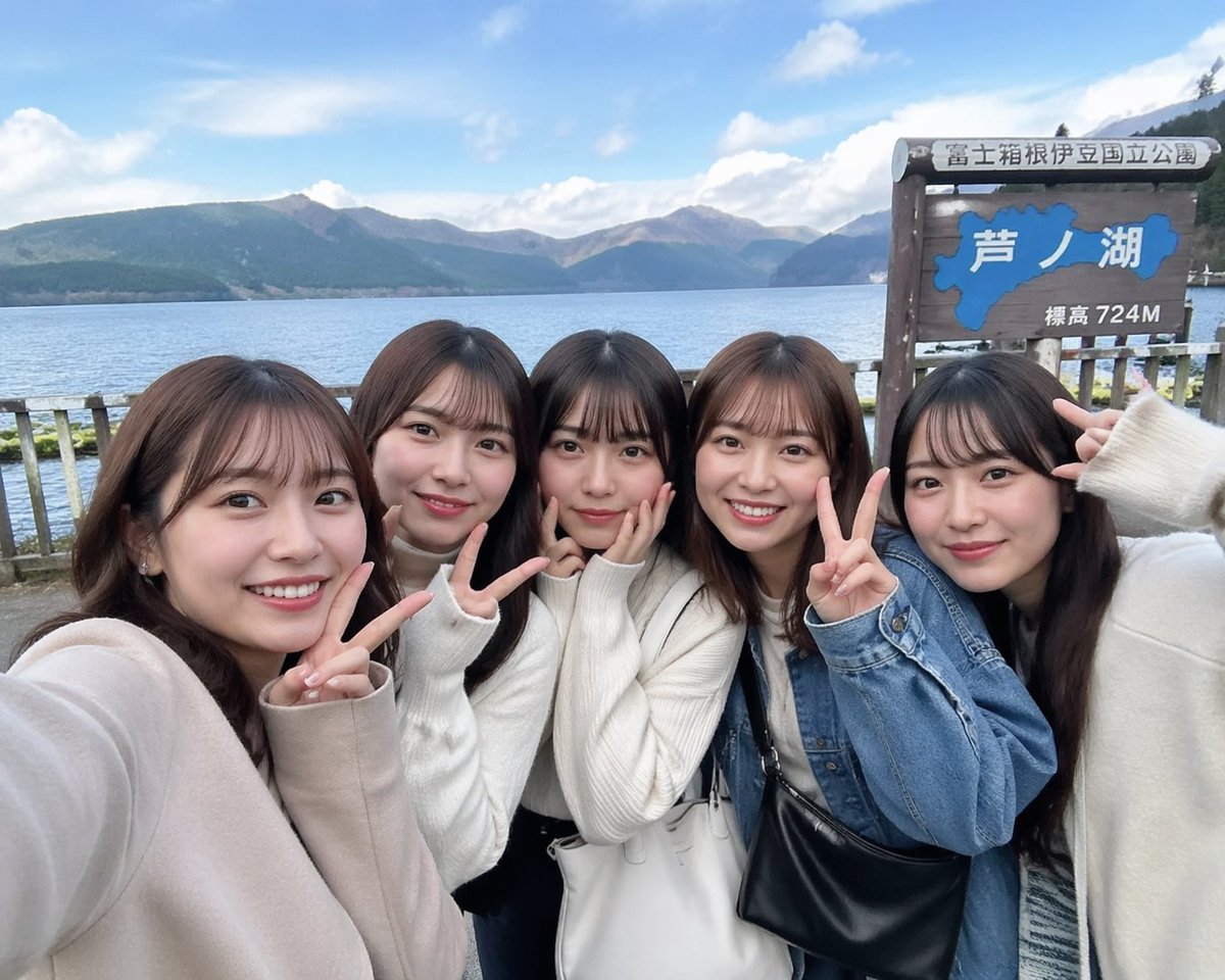 芦之湖好友旅行写实自拍 2