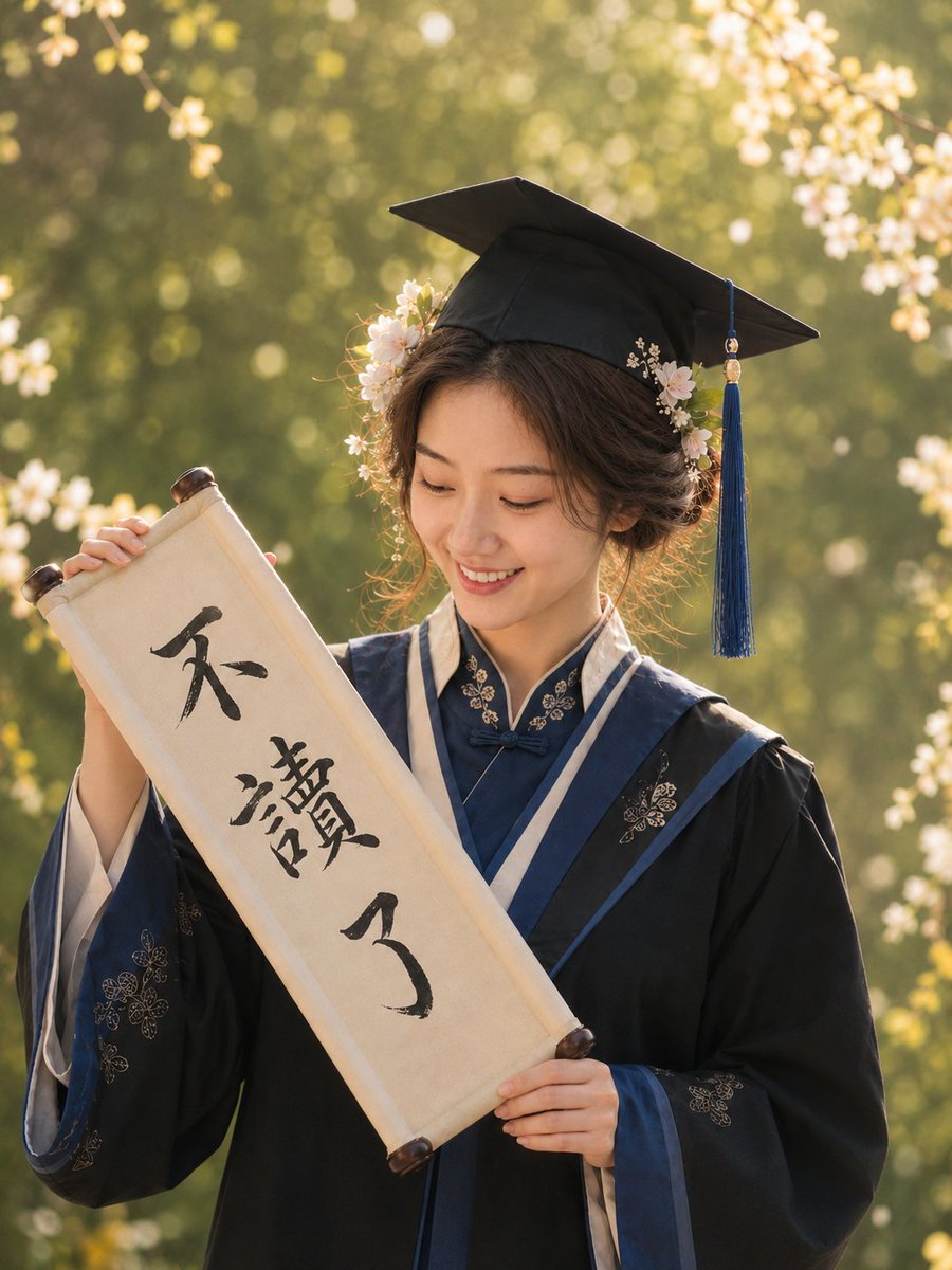 精致学术学位毕业照 2